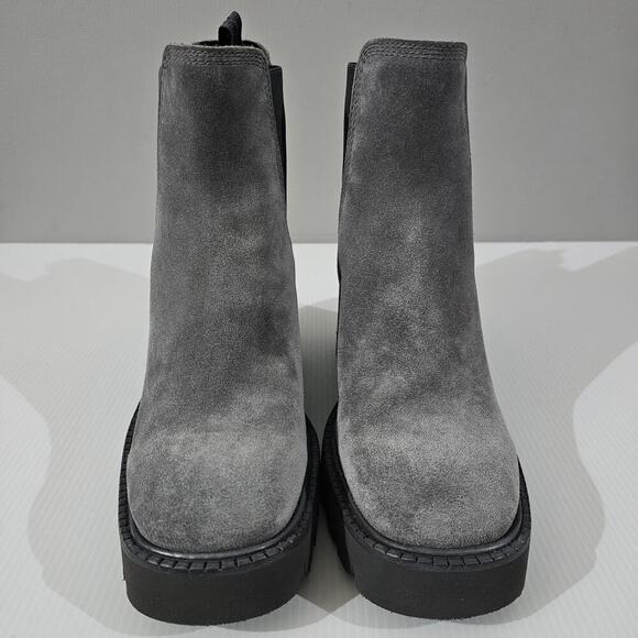NEW Pedro Garcia Zisca Ankle Boot Women EU 38.5 Storm Gray Suede Chelsea Luxury - Picture 4 of 12